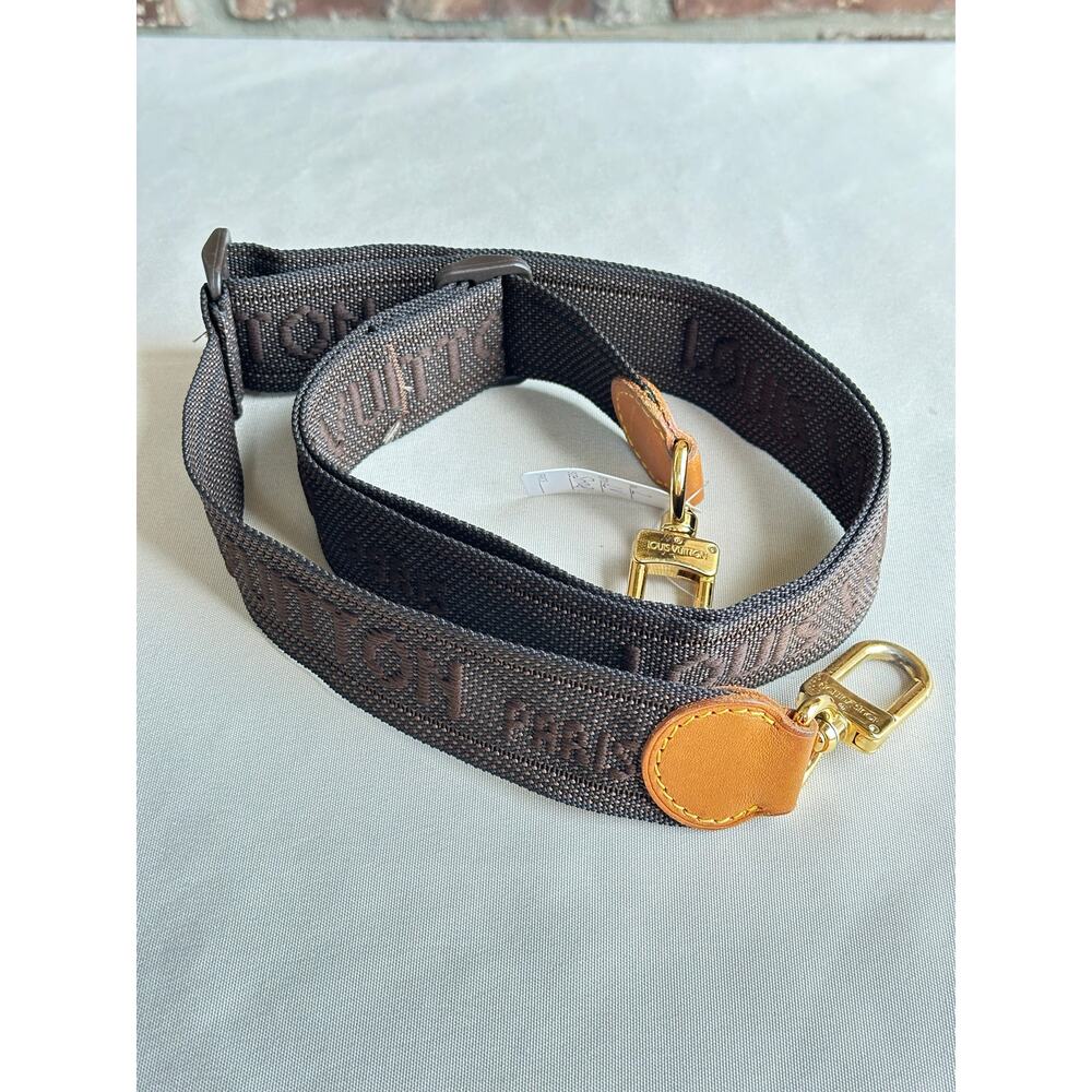 Louis Vuitton Jacquard Monogram Adjustable Shoulder Strap Brown 83454-2